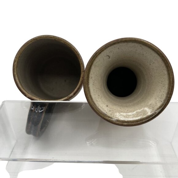 Vintage Mexican Folk Art Gardiel Pottery Mexico Signed Mug Vase Set Collectable - Picture 12 of 15